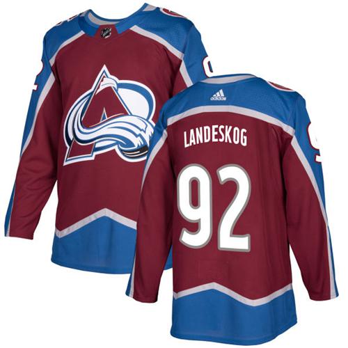 Adidas Colorado Avalanche 92 Gabriel Landeskog Burgundy Home Authentic Stitched Youth NHL Jersey